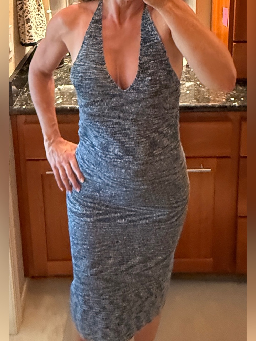 Rumored Montauk Blue Midi Dress